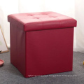 2021 Wholesale PU Leather Storage Ottoman and Foldable Ottoman Storage for Furniture Storage Box